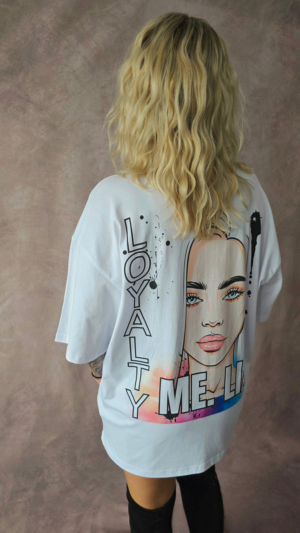 #08 T-Shirt-Kleid Oversize Fit |loyaltyWOMANblack