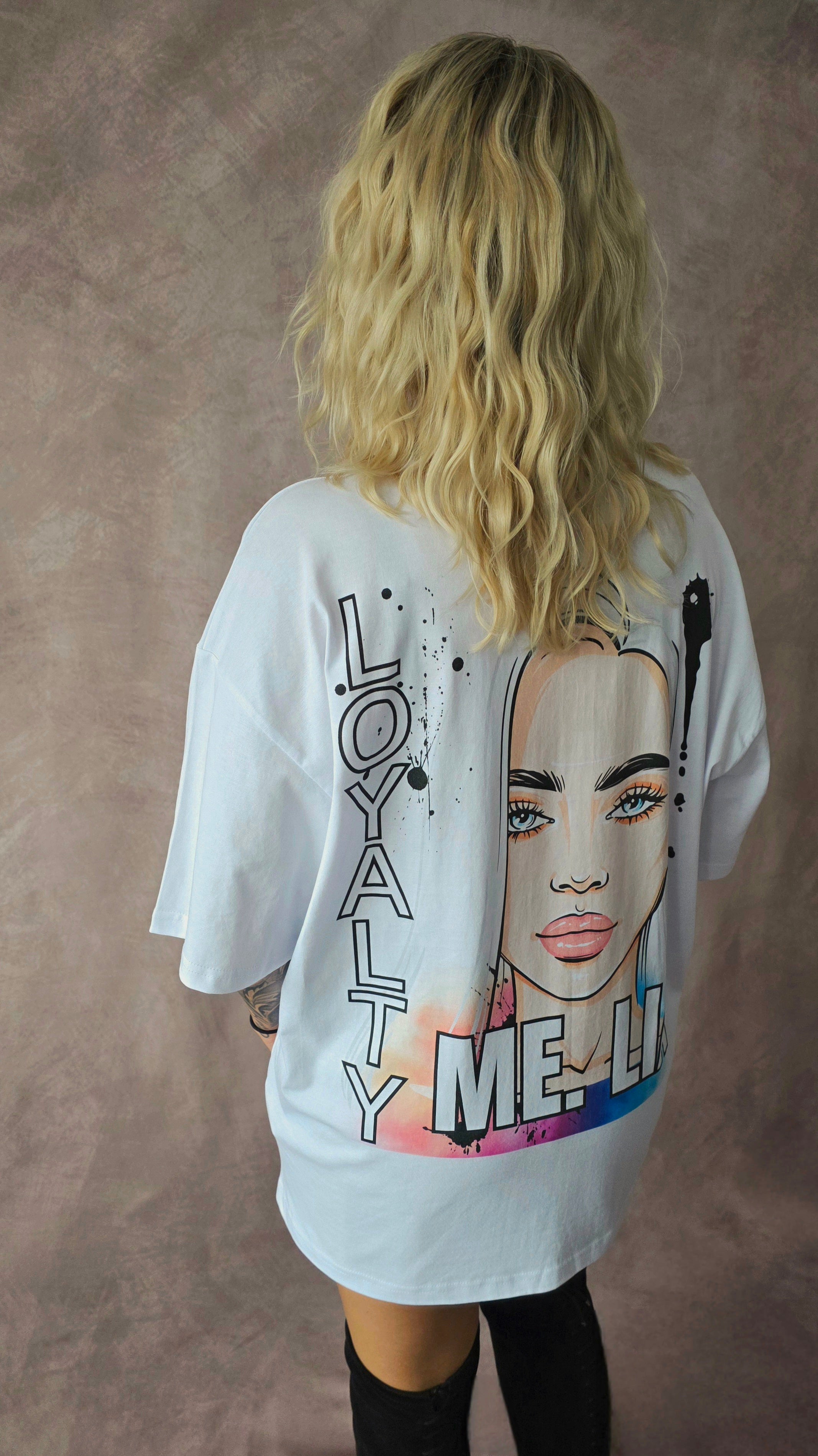 #08 T-Shirt-Kleid Oversize Fit |loyaltyWOMANblack