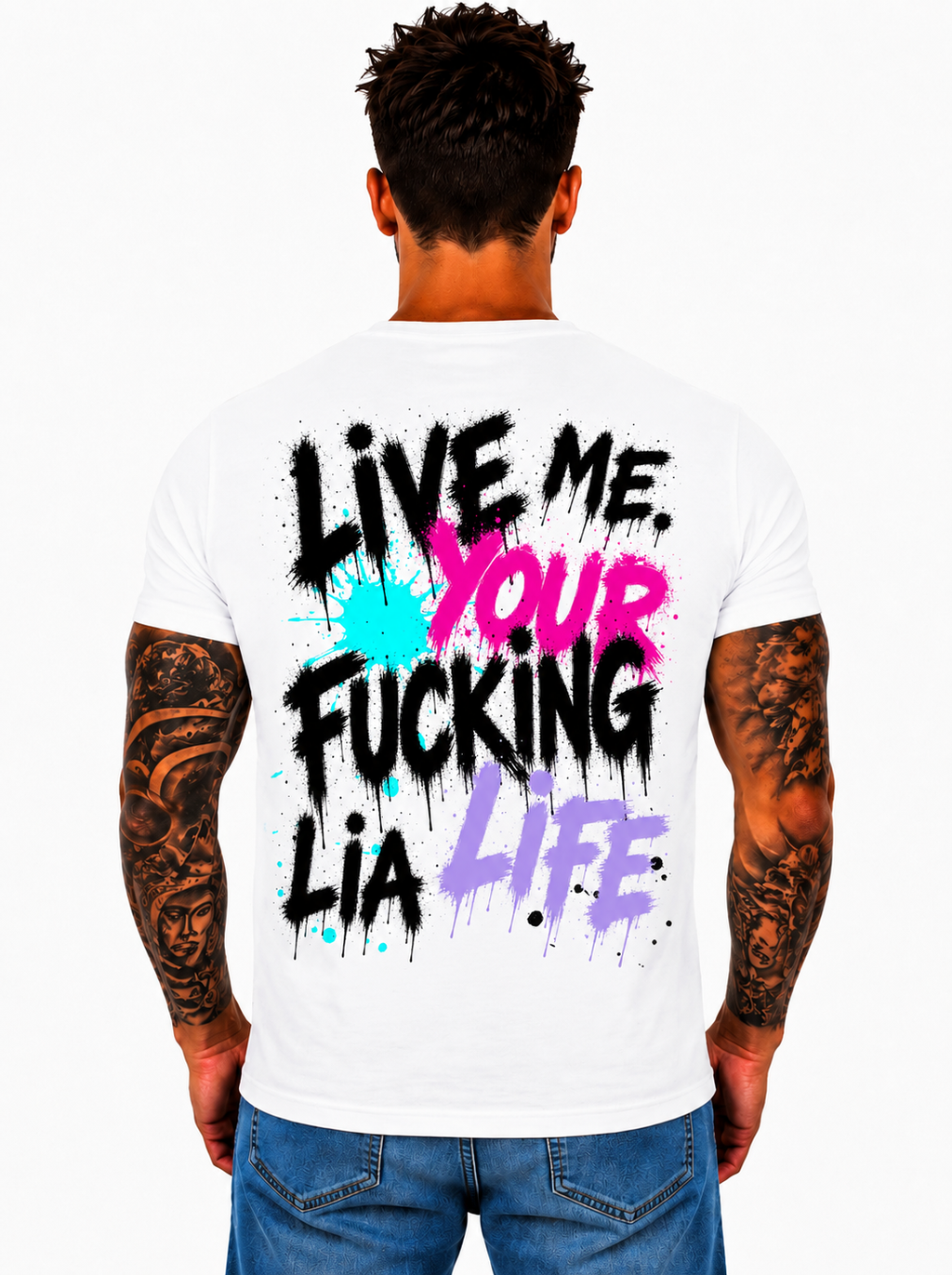 #V19 T-Shirt | V-Ausschnitt Männer Relaxed Fit | FuckingLife