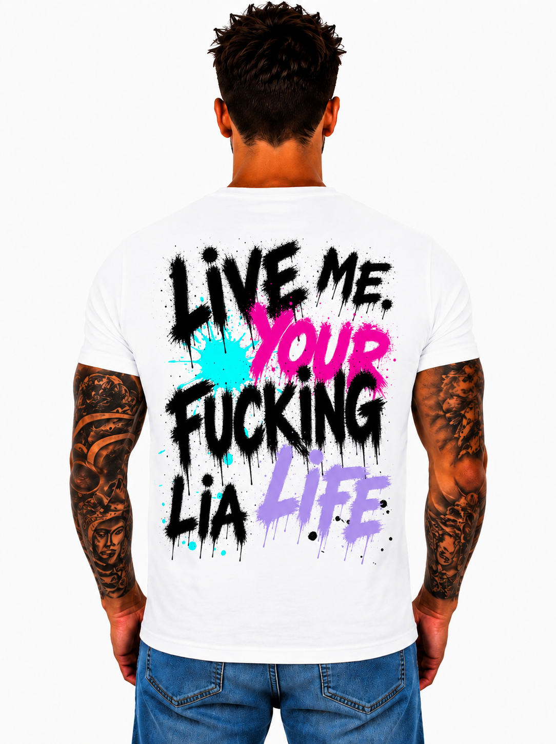 #V19 T-Shirt | V-Ausschnitt Männer Relaxed Fit | FuckingLife