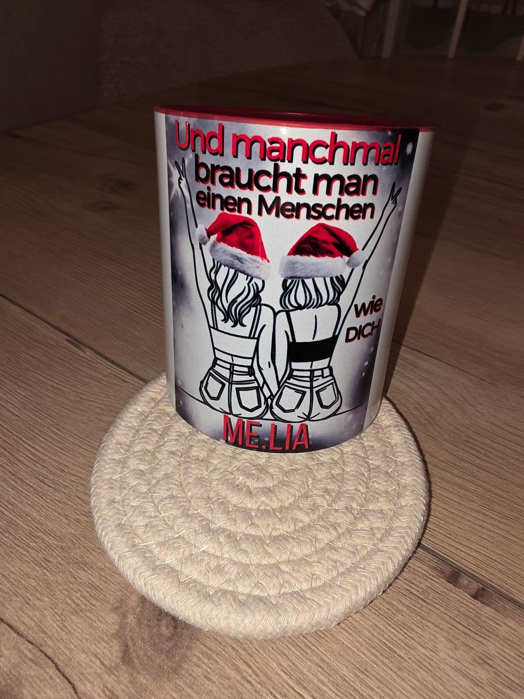 Panormatasse rot  #13 Lieblingsmensch Christmas EDITION