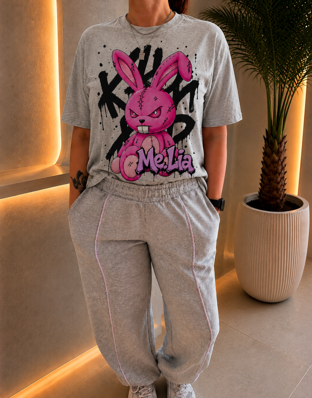 #WF12P T-Shirt Woman Relaxed Fit | Urbanrabbit pink