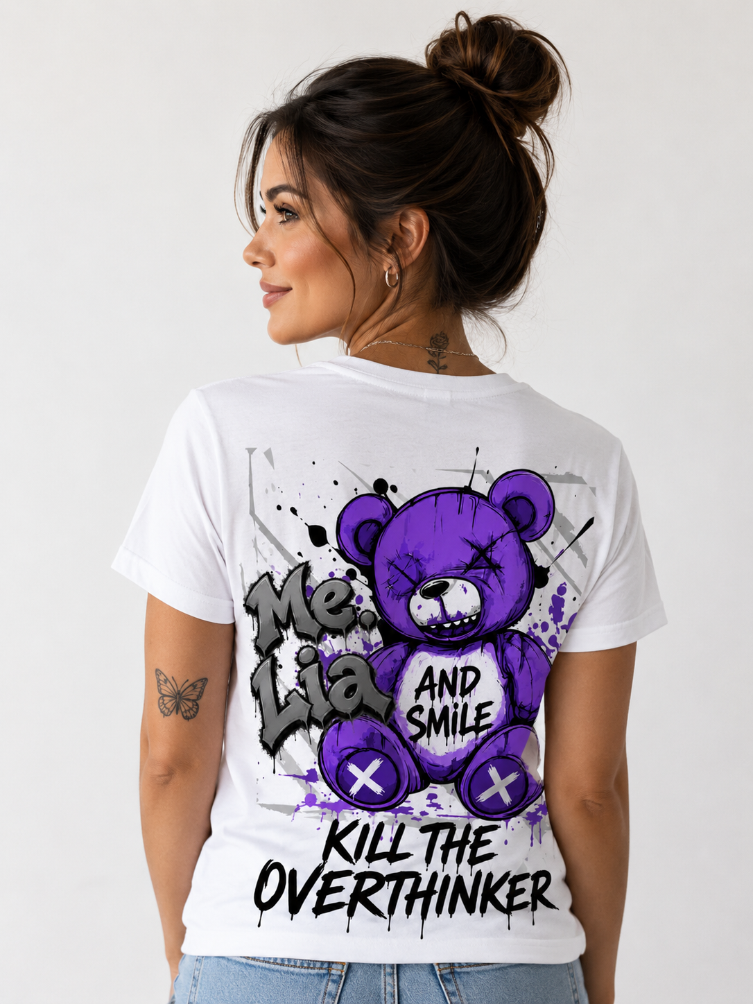 #V113 T-Shirt V-Ausschnitt Woman Relaxed Fit |Overthinker