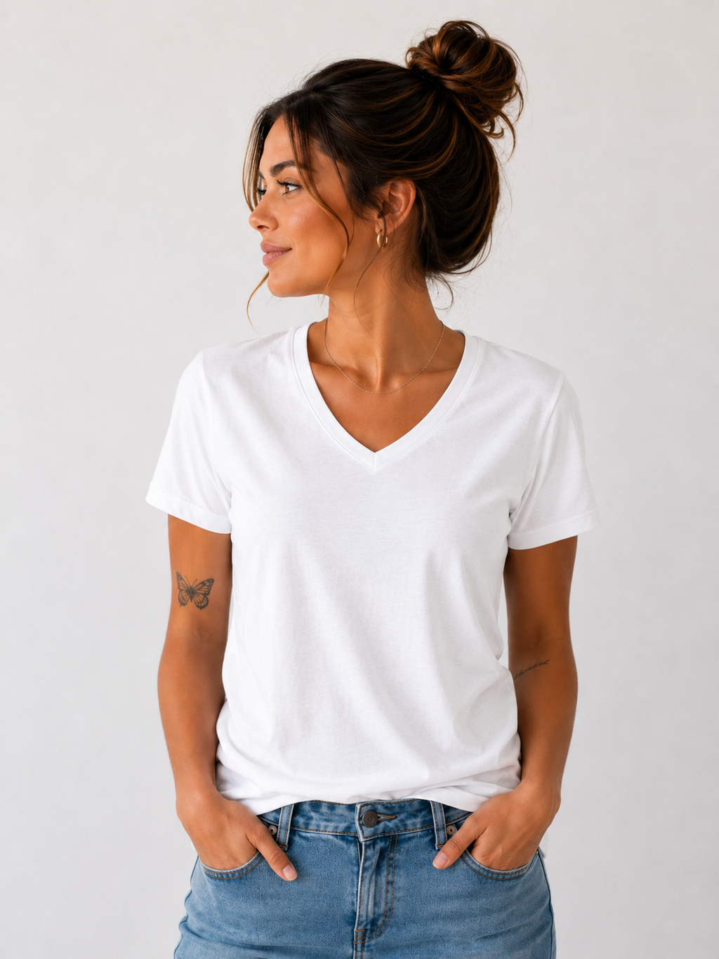 #V116 T-Shirt V-Ausschnitt Woman Relaxed Fit |BeastMODE