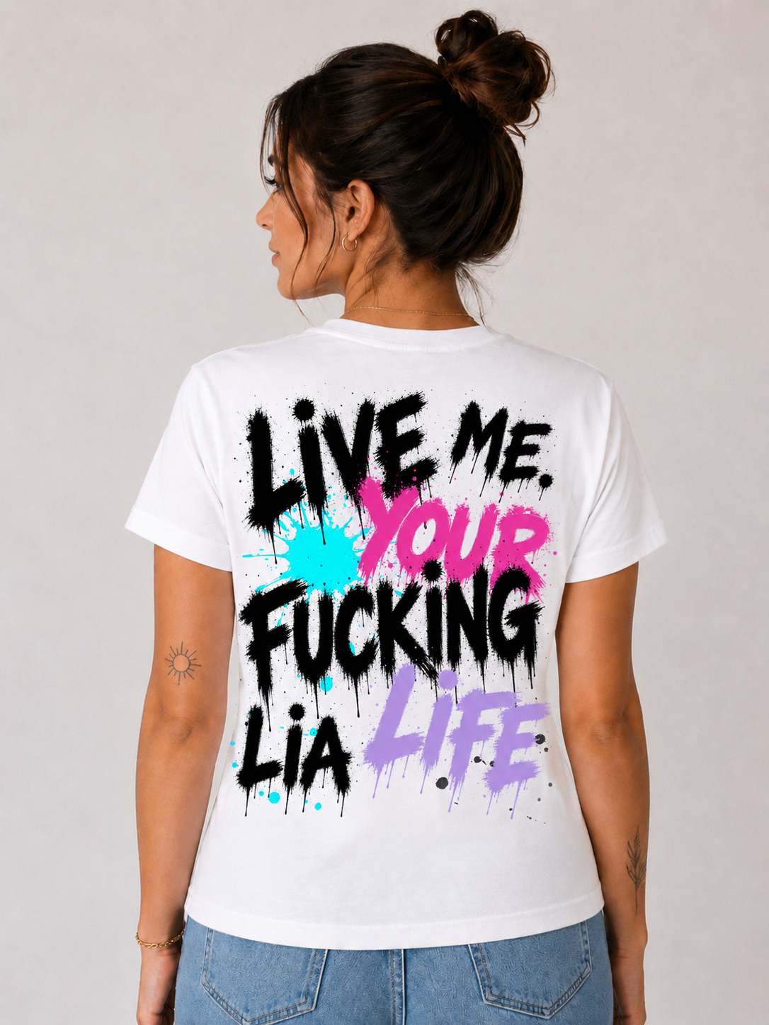 #V117 T-Shirt V-Ausschnitt Woman Relaxed Fit |FuckingLife