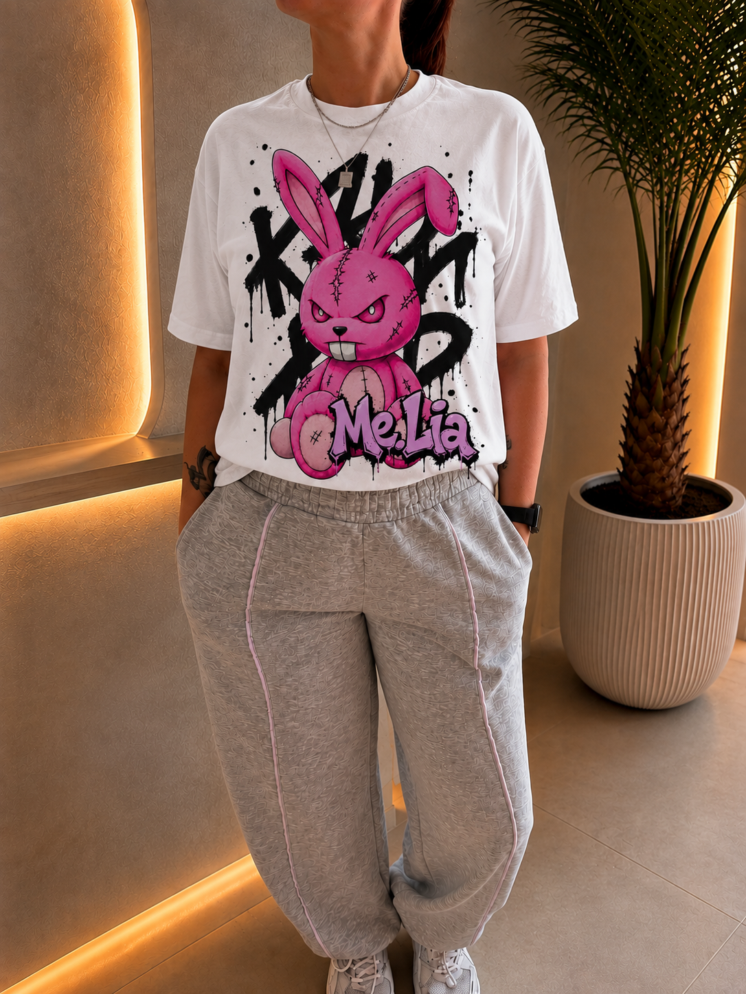 #WF12P T-Shirt Woman Relaxed Fit | Urbanrabbit pink