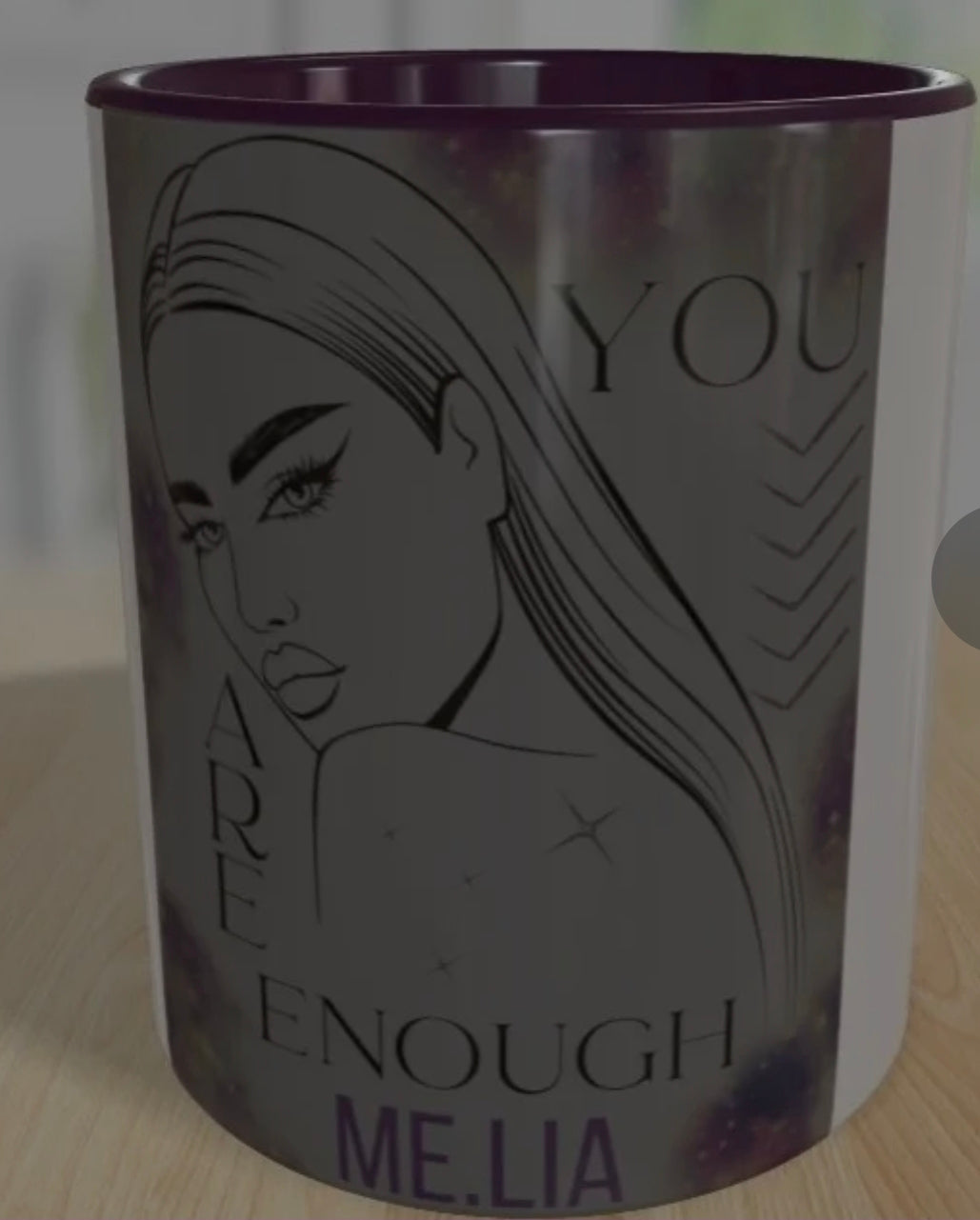 Panoramatasse violett #08 enough