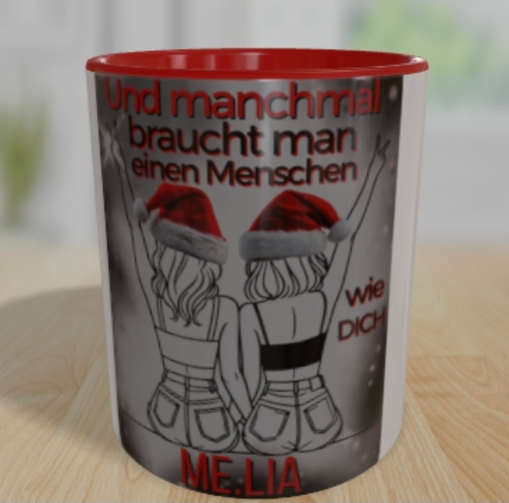 Panormatasse rot  #13 Lieblingsmensch Christmas EDITION