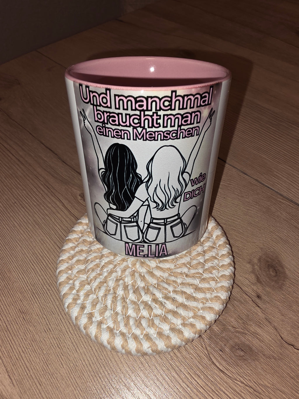 Panormatasse rosa  #13 Lieblingsmensch