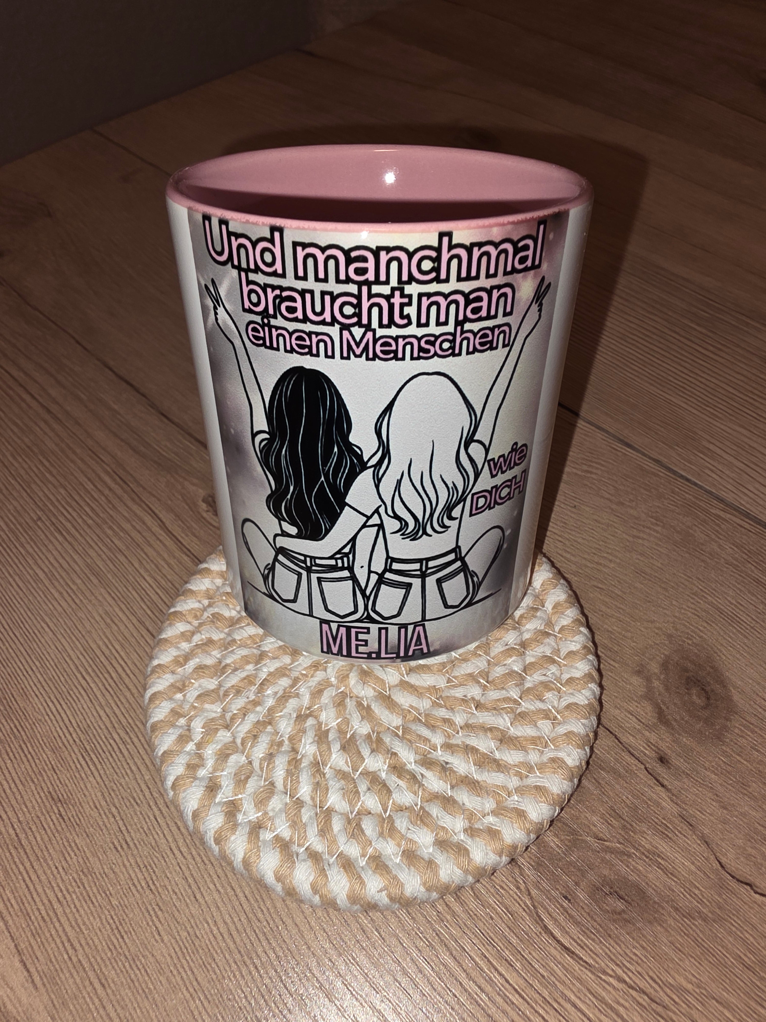 Panormatasse rosa  #13 Lieblingsmensch