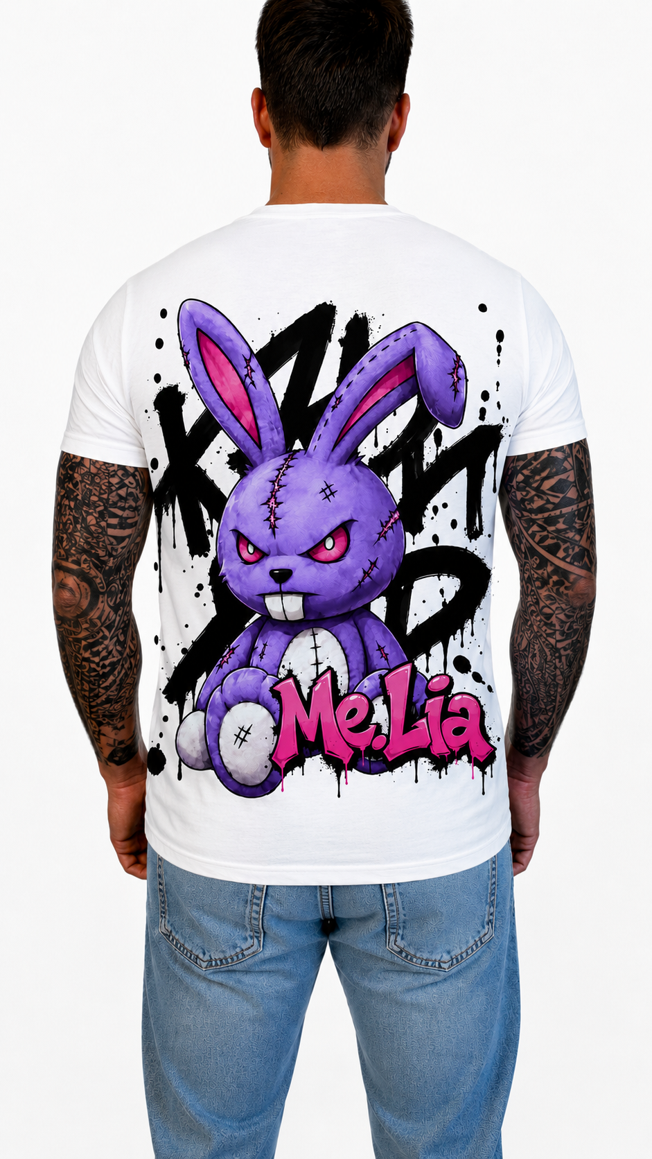 #V11 T-Shirt | V-Ausschnitt Männer Relaxed Fit |Urbanrabbit