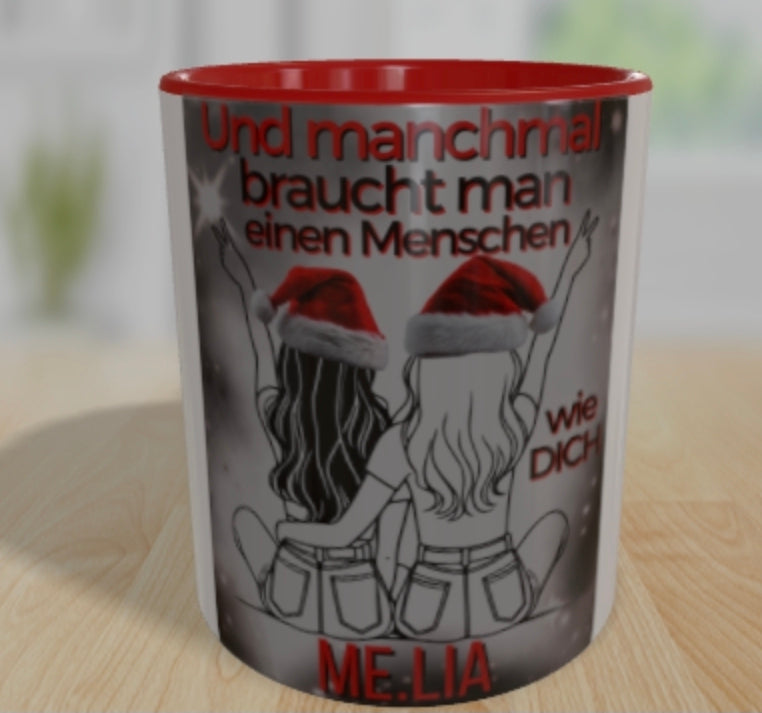 Panormatasse rot  #13 Lieblingsmensch Christmas EDITION